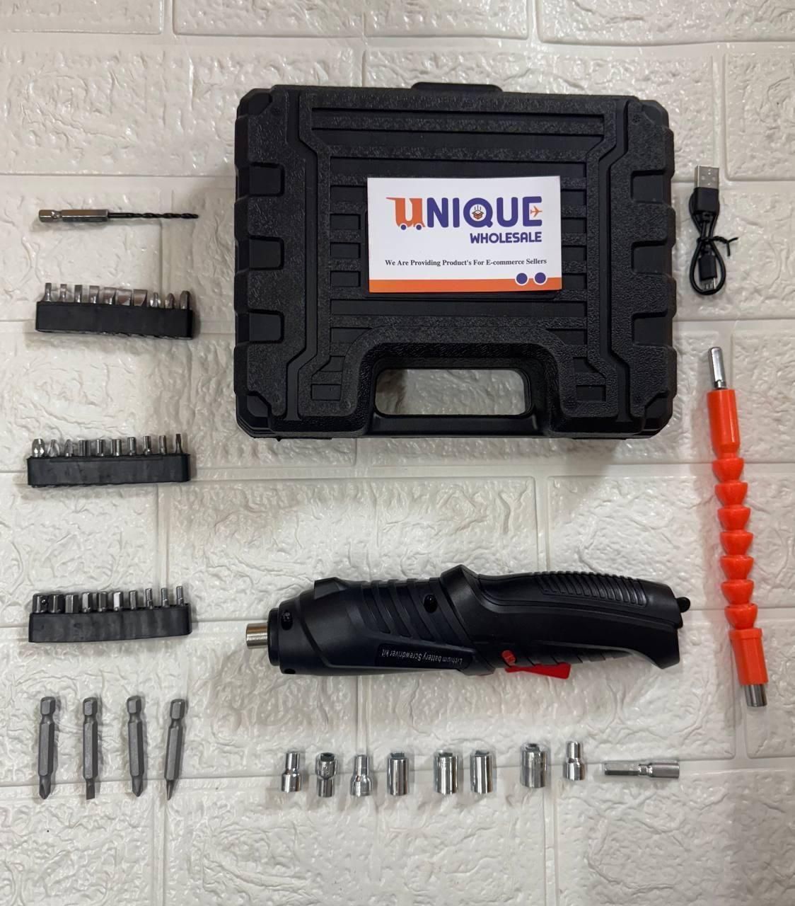 TurboTool 47:Metal Electric Screwdriver with 47 pcs Screwdriver Bit Set
