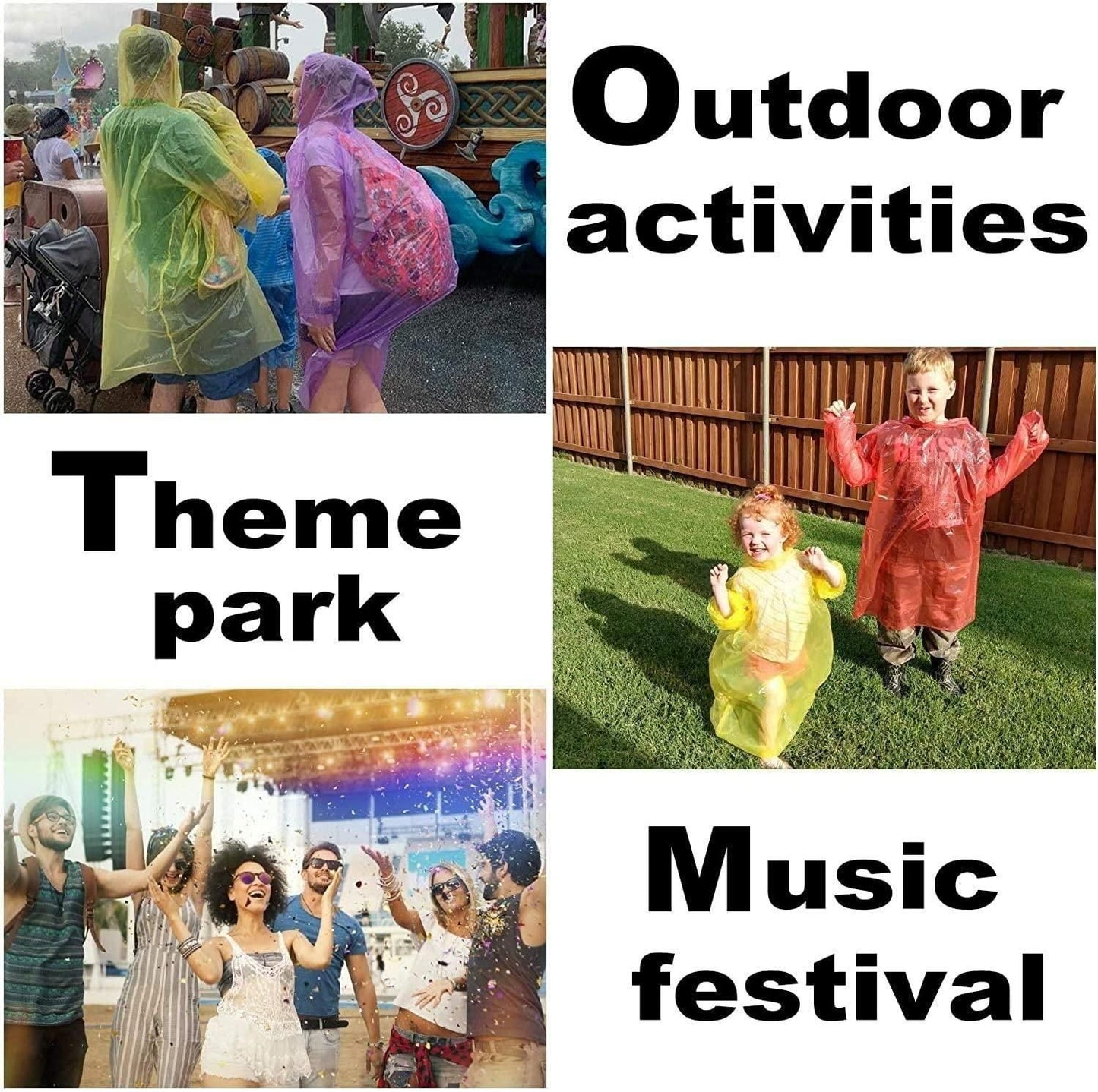 Ultra-Portable Reusable Rain Card Raincoat – Wallet-Sized Emergency Poncho Set (5 Pcs, Multicolour)