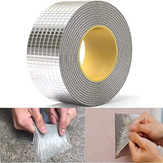 Heavy Duty Waterproof Leakage Repair Tape – Aluminum Foil Butyl Rubber Sealant for Pipes, Roofs & Surface Cracks (5cm x 5m)