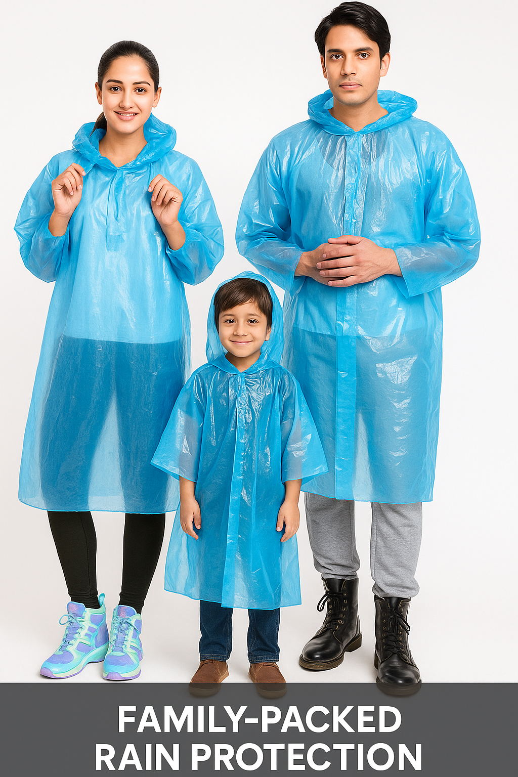 Ultra-Portable Reusable Rain Card Raincoat – Wallet-Sized Emergency Poncho Set (5 Pcs, Multicolour)