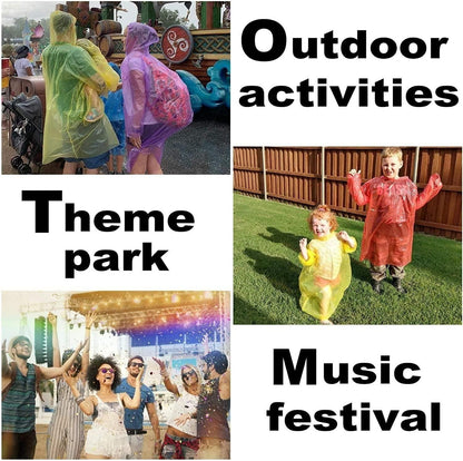 Ultra-Portable Reusable Rain Card Raincoat – Wallet-Sized Emergency Poncho Set (5 Pcs, Multicolour)