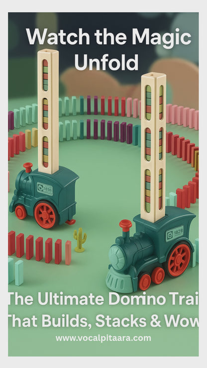 Train Toy Domino Set for Kids BPA Free Plastic with Sound Effects
