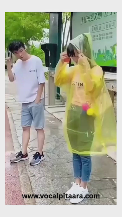 Ultra-Portable Reusable Rain Card Raincoat – Wallet-Sized Emergency Poncho Set (5 Pcs, Multicolour)